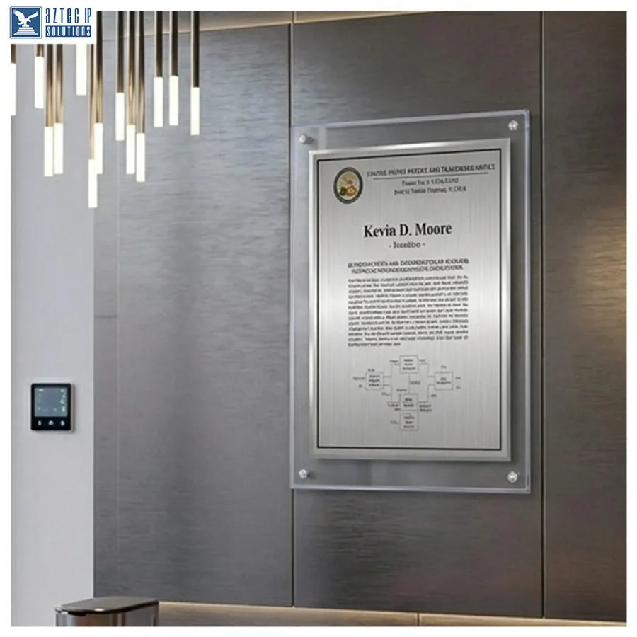 Floating wall plaque