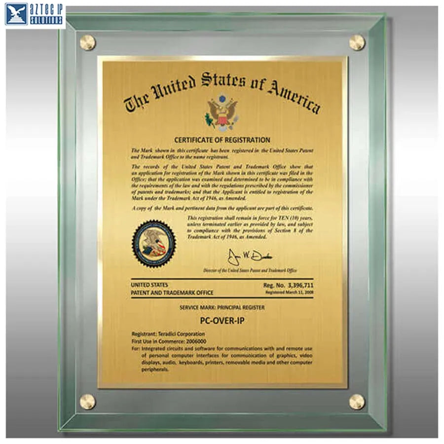 Glass Trademark Plaques