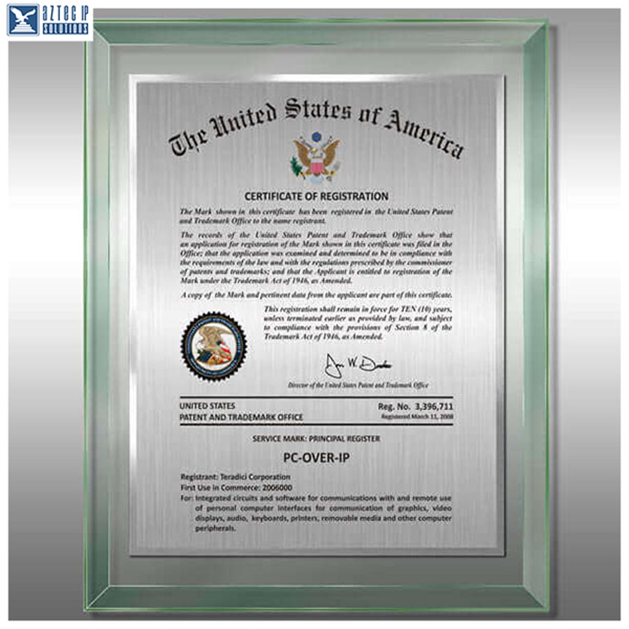Glass Trademark Plaques