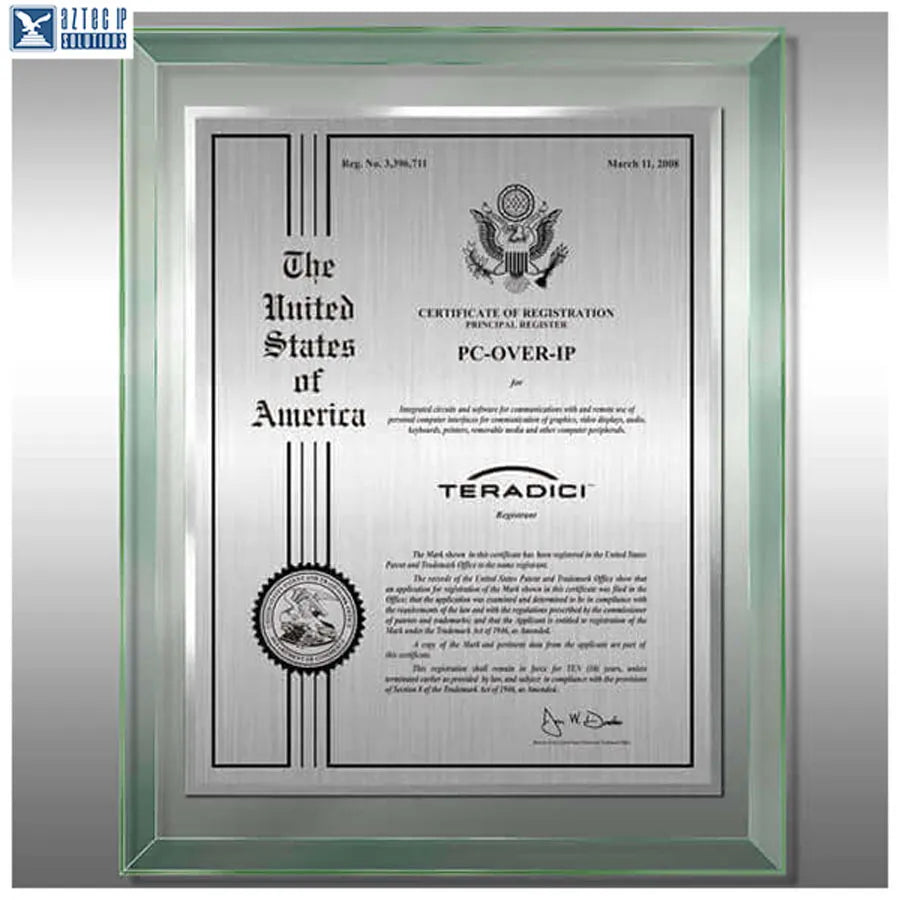 Glass Trademark Plaques