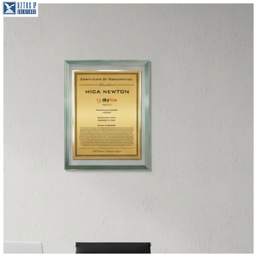 engraved trademark sign