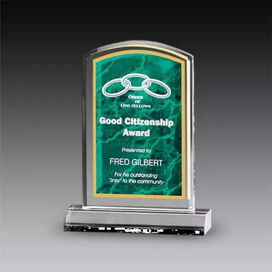 Desk Award - Arch Top Green