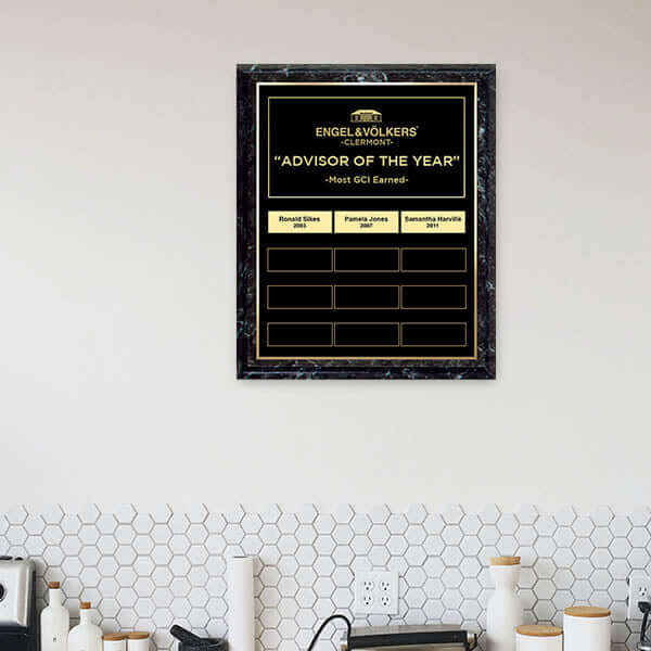 MB-PP-EZ12 Gold Wall Plaque