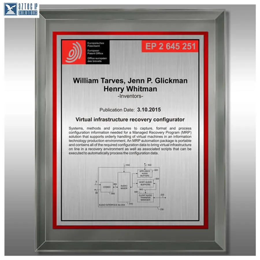 EPO patent plaque
