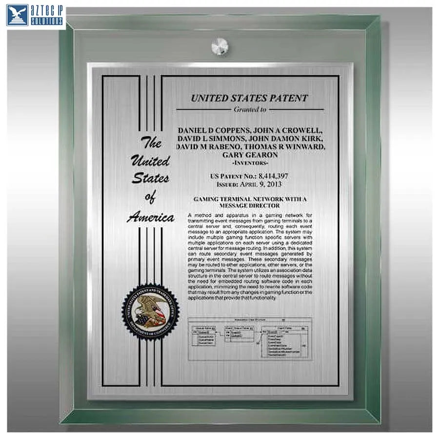 Layout 2 | Patent Certificate - Jade glass plaque
