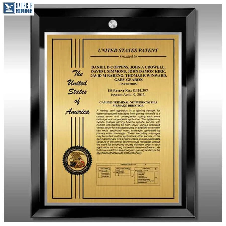 Layout 2 | Patent Certificate - Glass patent display