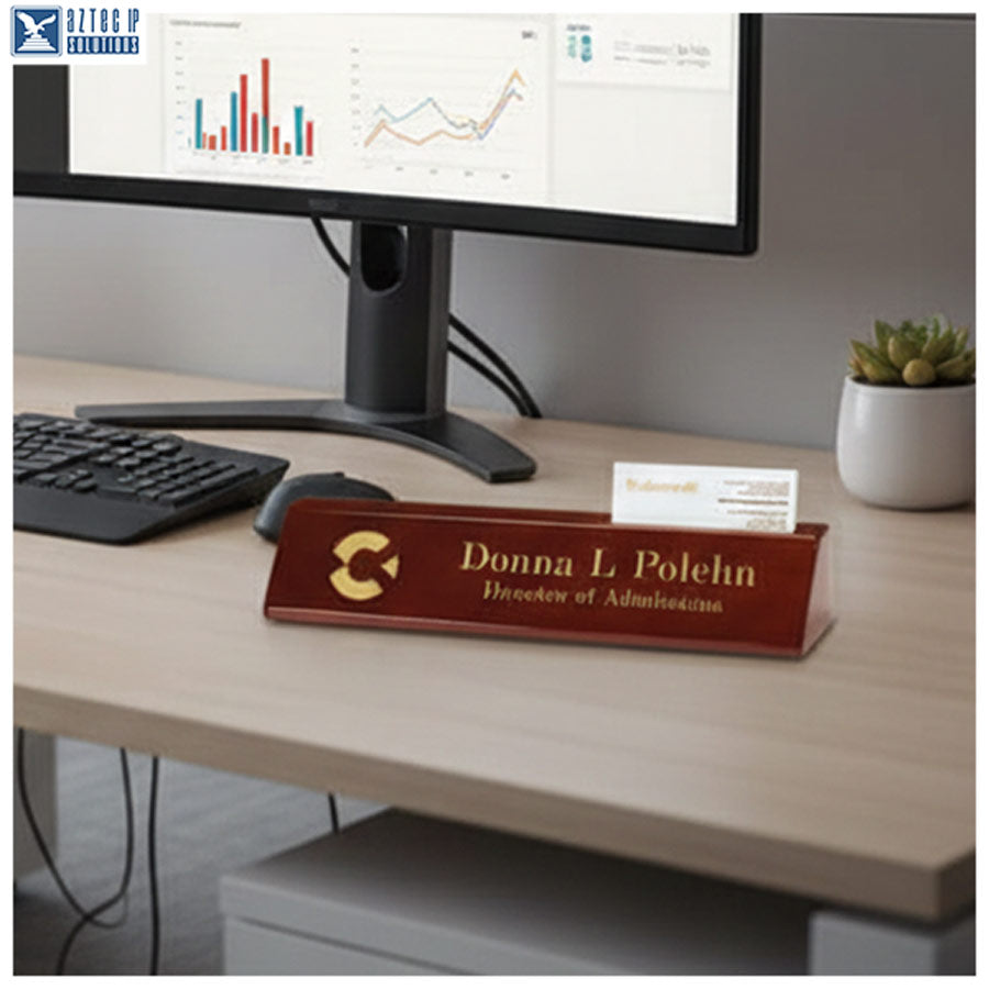 Engraved office name plate