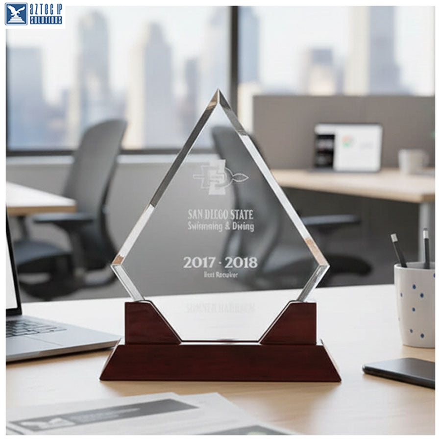 Rosewood Base Acrylic Award