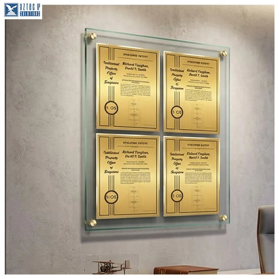 Patent wall display