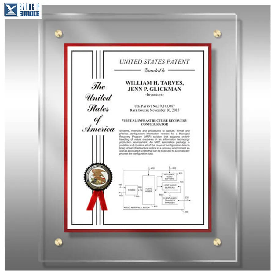 Patriotic plaque red white blue