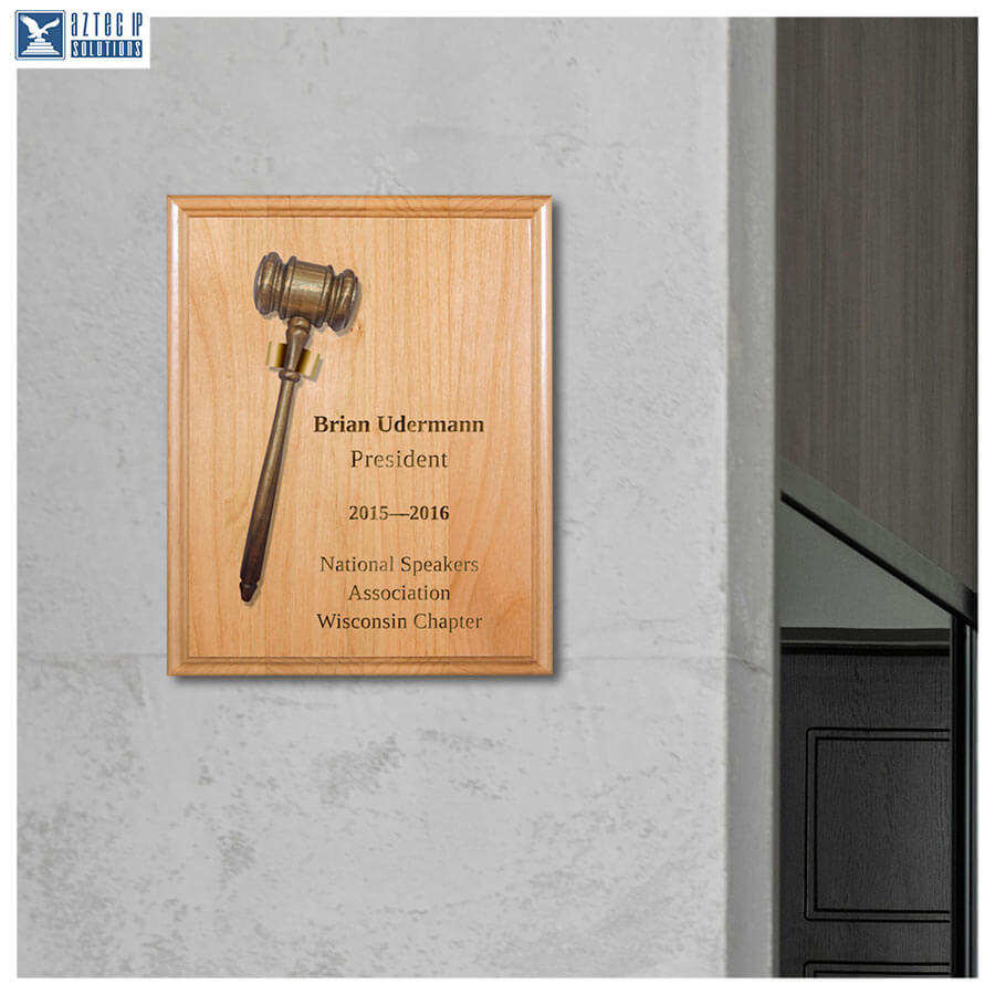 President Gavel Plaque