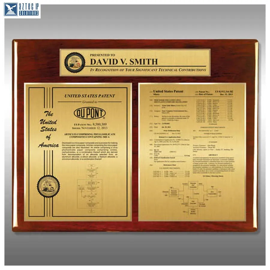 Layout 2 | Patent Certificate - Patent award plaque