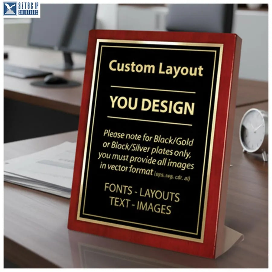 Custom engraved patent display