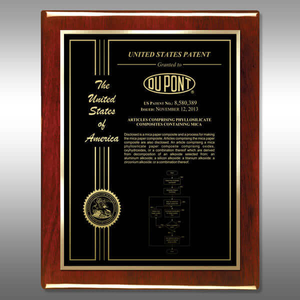 Patent Plaque - Rosewood Piano RP-BS13