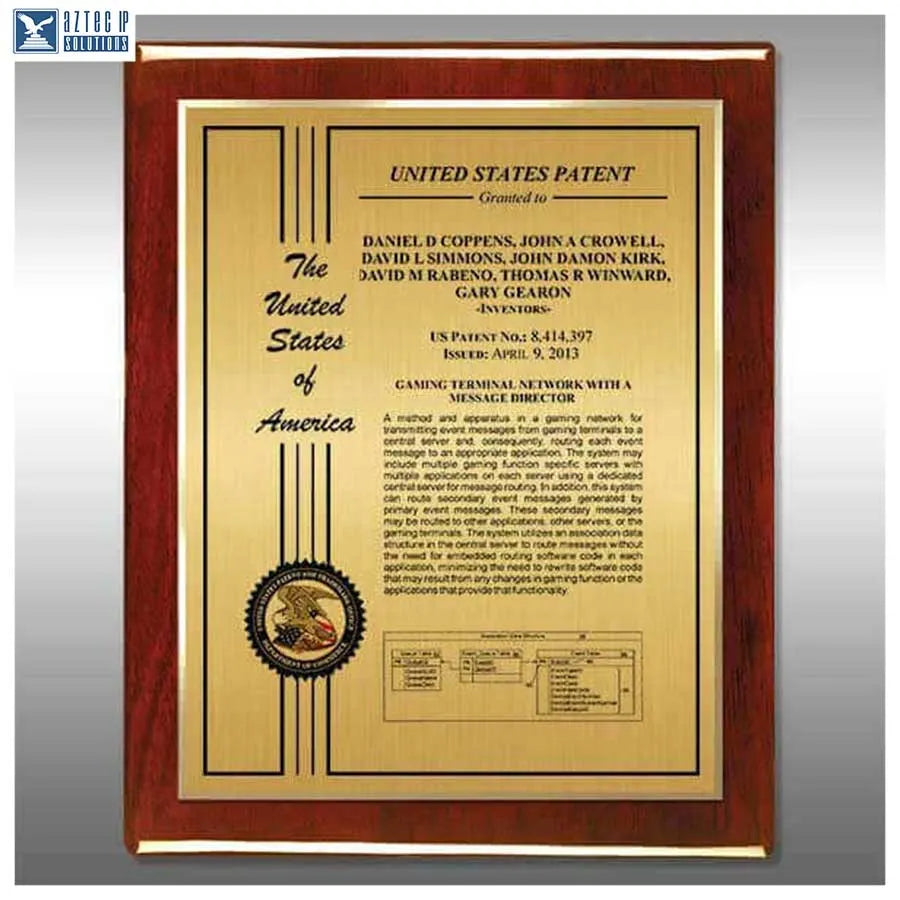 Layout 2 | Patent Certificate - Rosewood piano finish