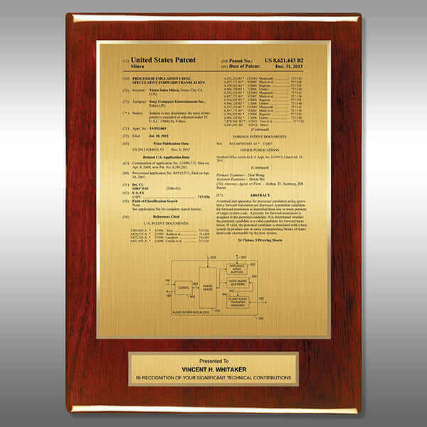 RP-EZ15P Gold Patent Front Page