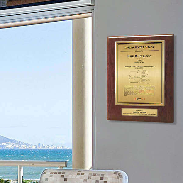 RP-EZ15P Gold Patent Wall Plaque