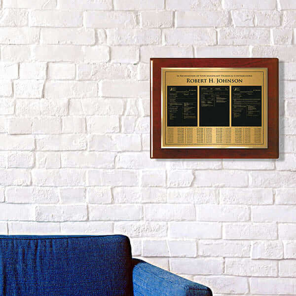 Patent Plaque - Rosewood Milestone RP50-E20M