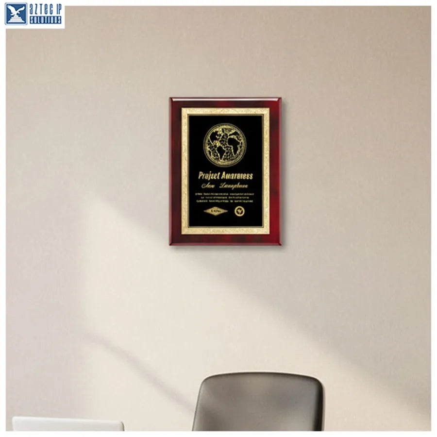 Rosewood award plaque