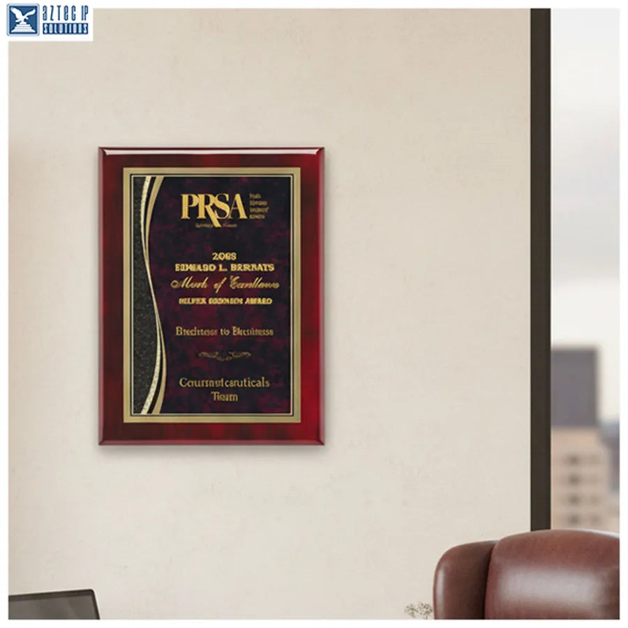 Sales achievement plaque