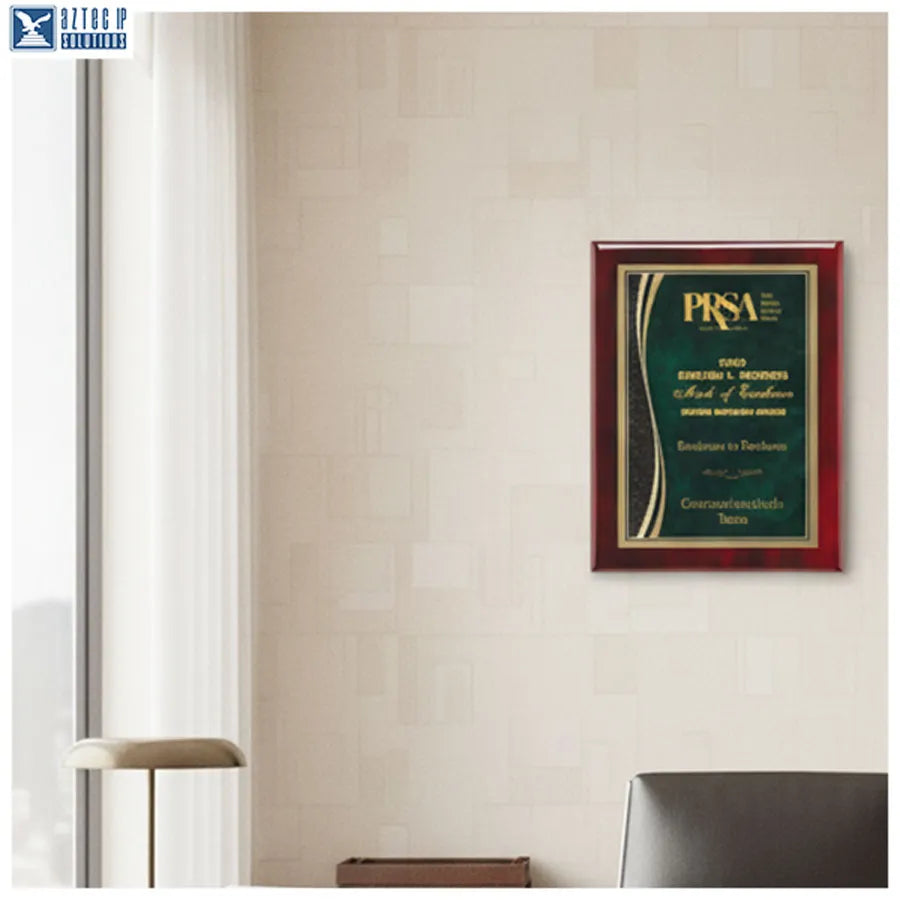 Corporate award plaque