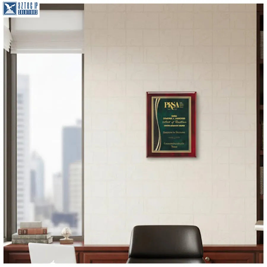 Rosewood award plaque