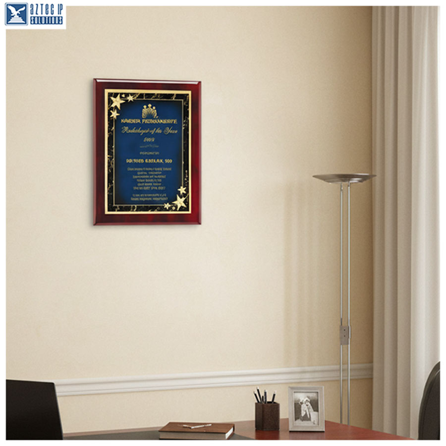 Brass starburst plaque