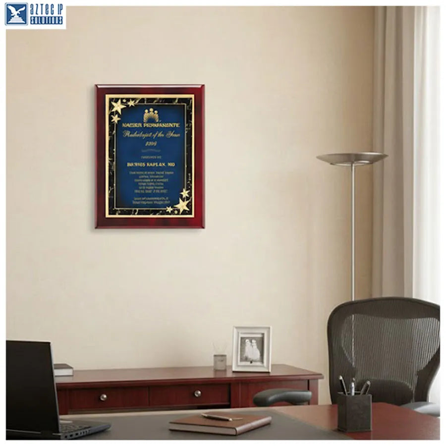 Custom engraved award plaque