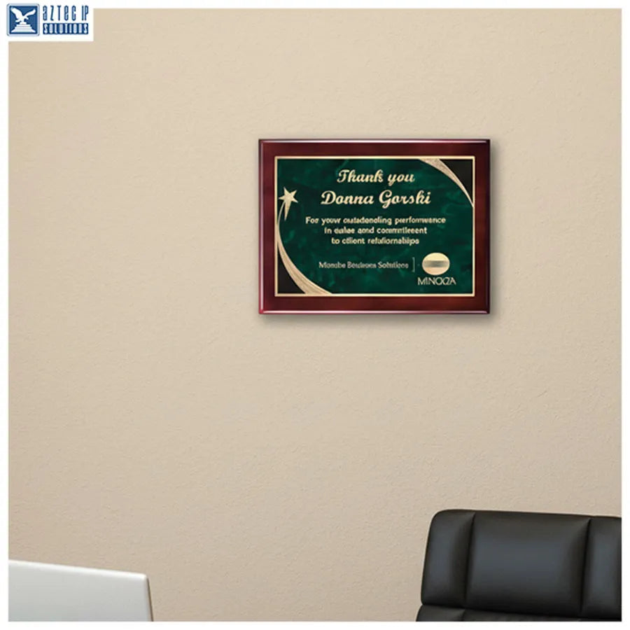 Custom engraved plaque