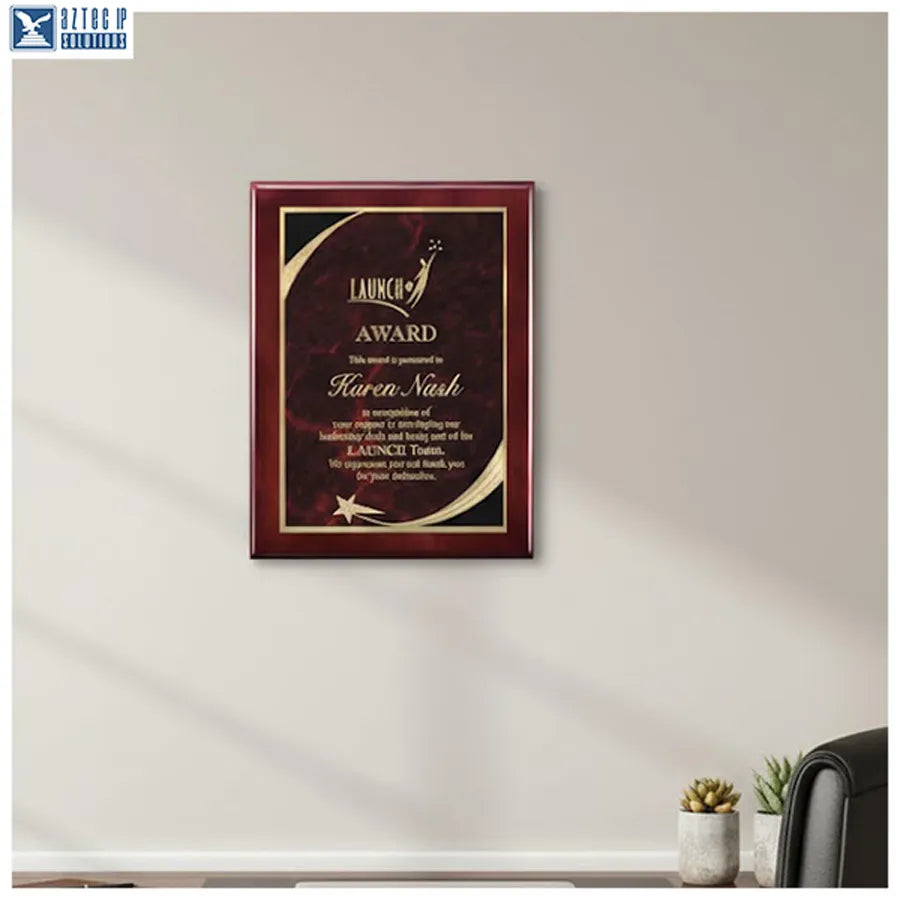 Corporate award plaque