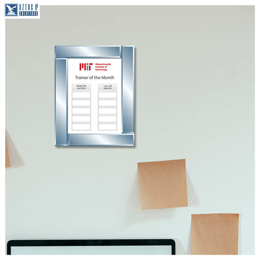 Perpetual Plaque - Glass IceBlu RisingEdge® BlRG-PP-W13