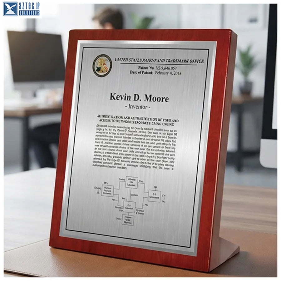 patent certificate plaque