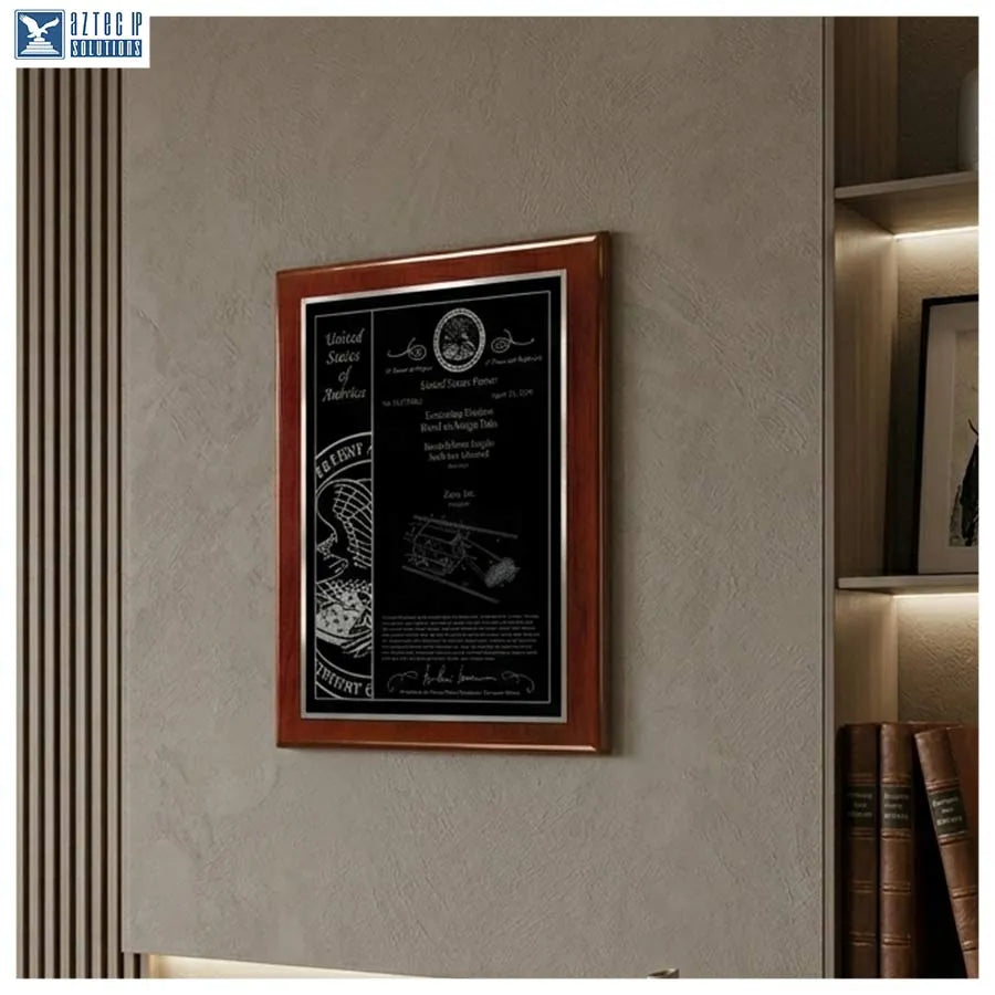 Silver HD plate patent plaque