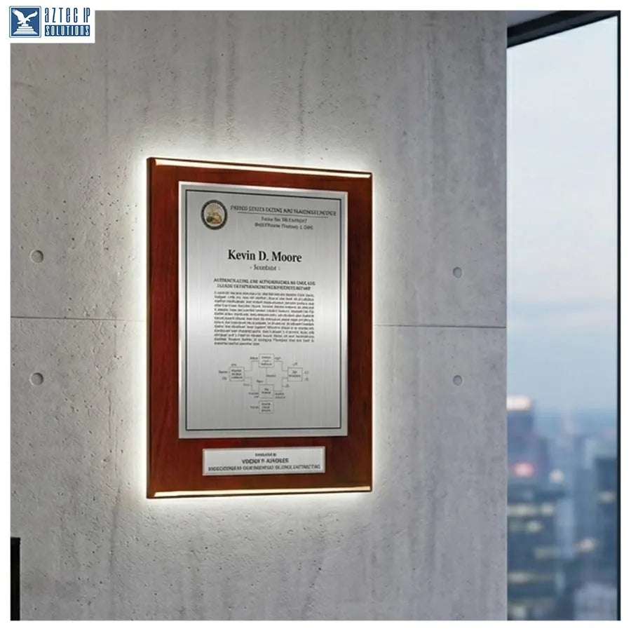 Patent award plaque