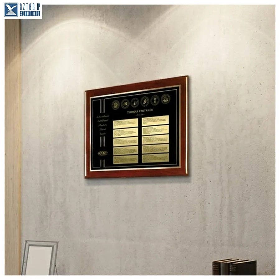 Patent plaque