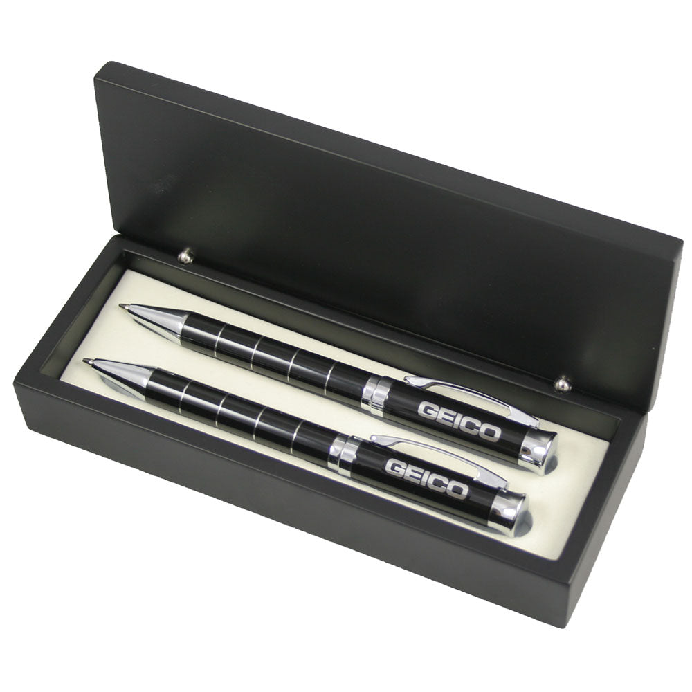 ilver & Black Ballpoint & Mechanical Pencil