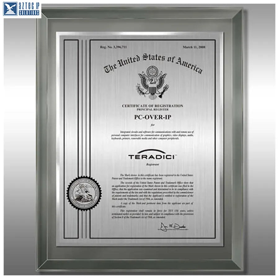 Glass Trademark Plaques
