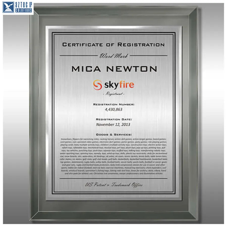 Glass Trademark Plaques
