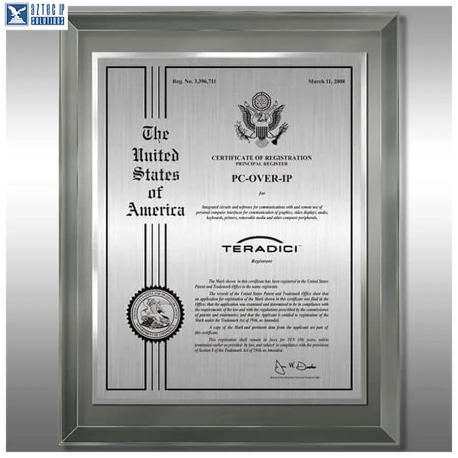 Glass Trademark Plaques
