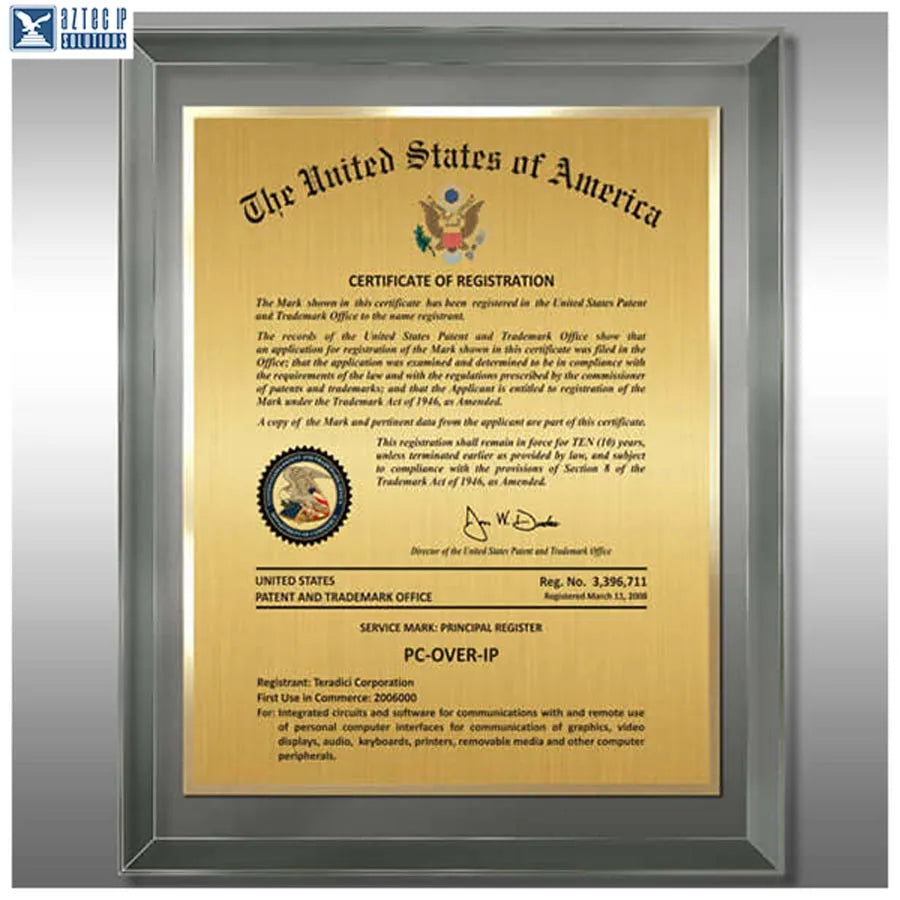Acrylic trademark plaques