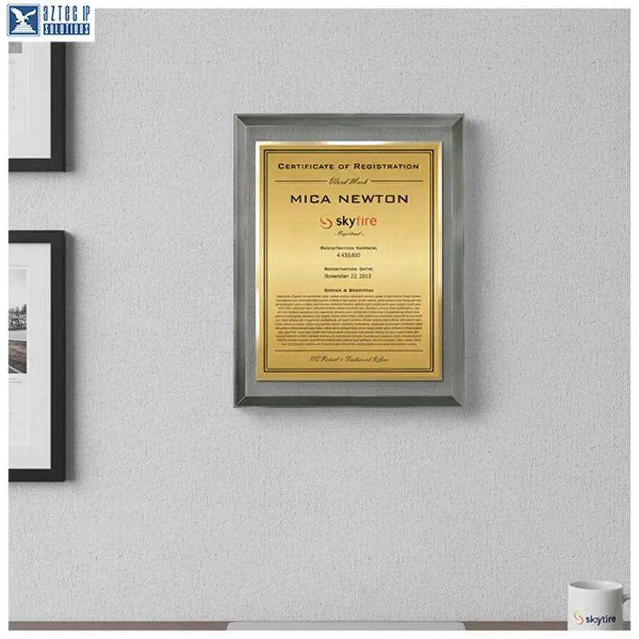 Acrylic trademark plaques
