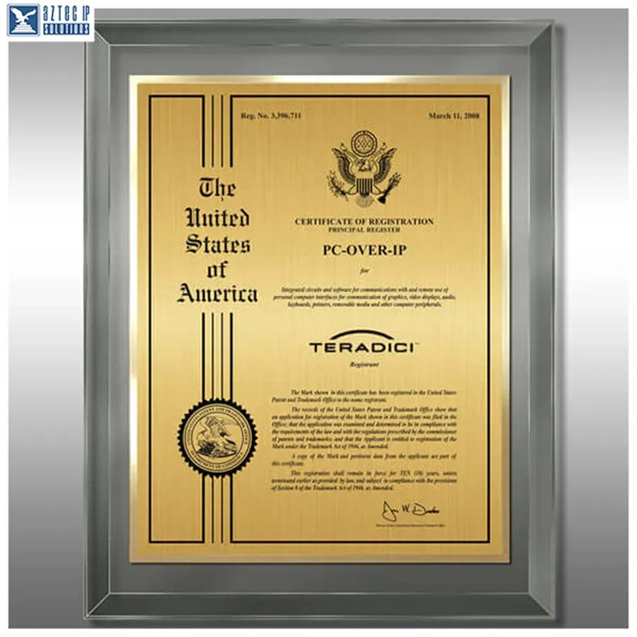 Acrylic trademark plaques