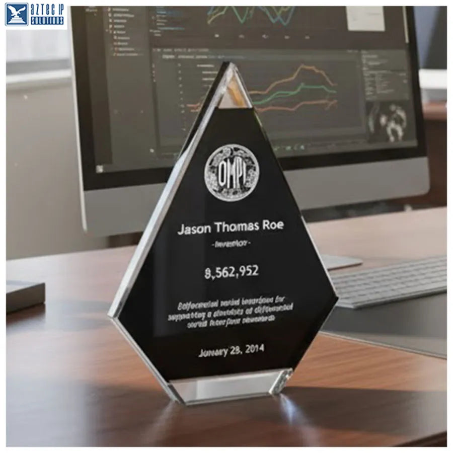 Patent award acrylic