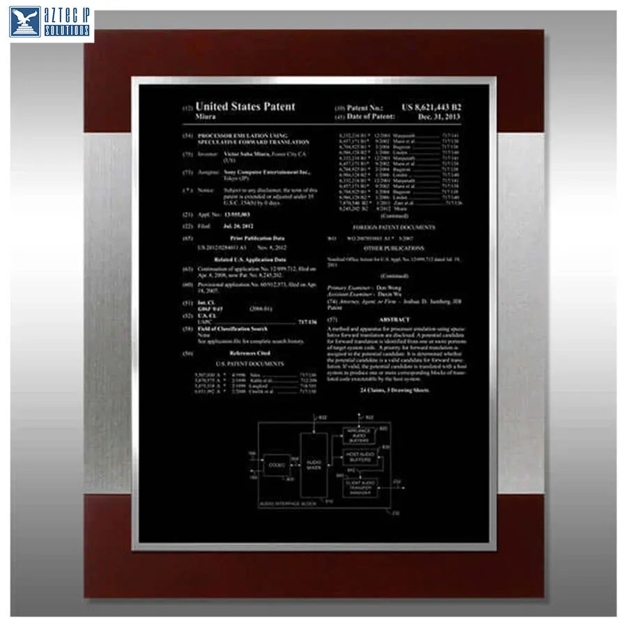 Layout 1 | Patent Front Page - Titanium Rosewood Plaque