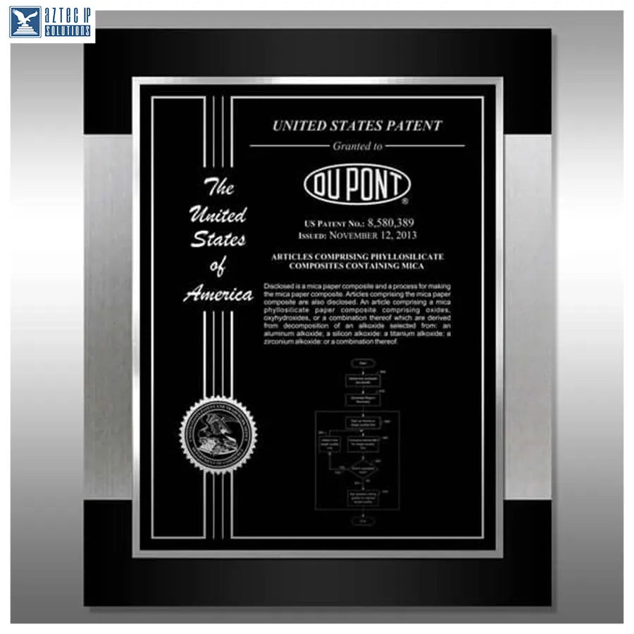 Layout 2 | Patent Certificate - Ebony award plaque