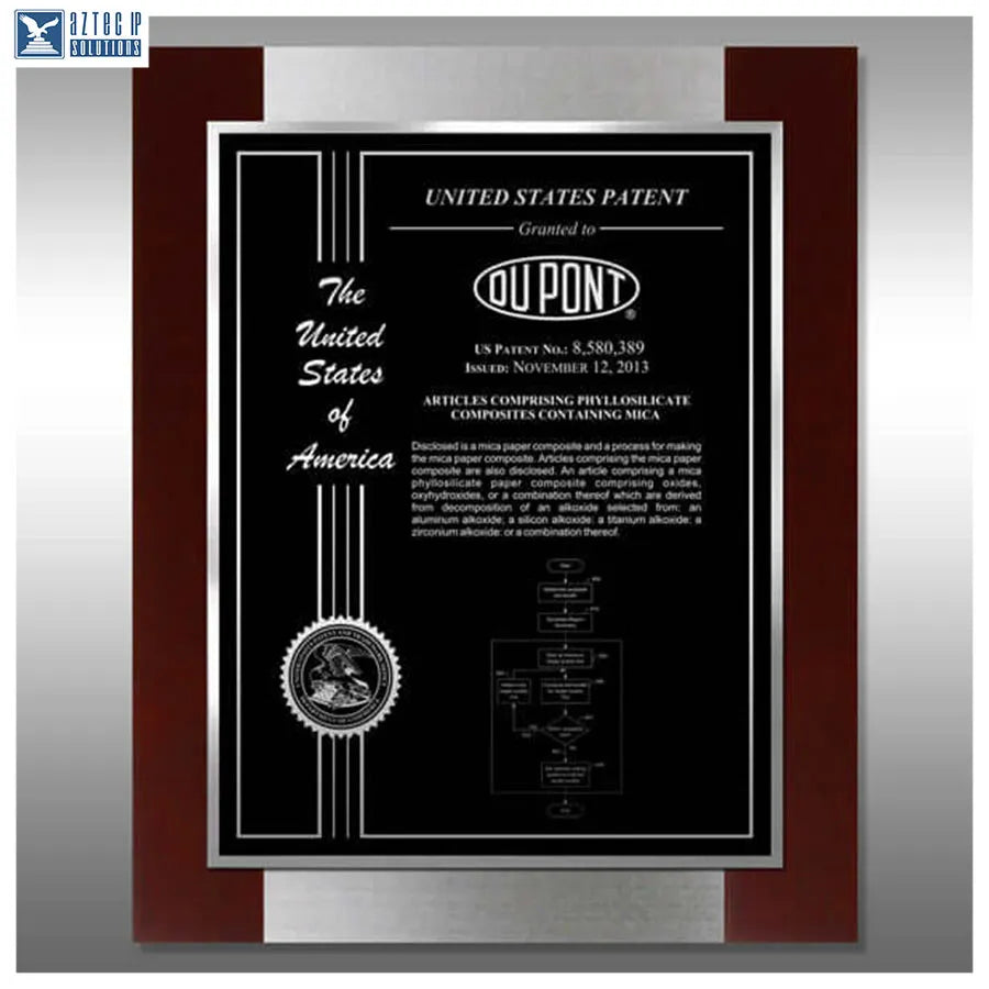 Layout 2 | Patent Certificate - Rosewood award plaqu