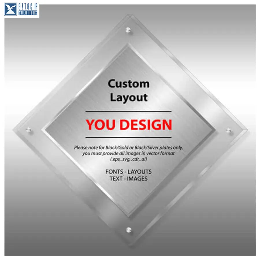 Floating effect plaque