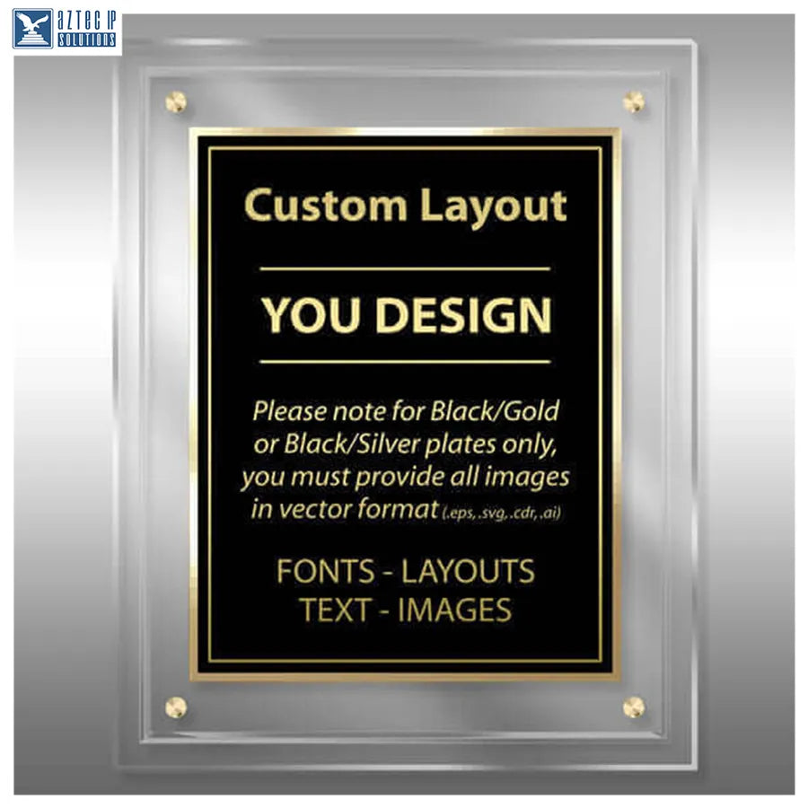 Layout 5 | Custom Layout - TransLucite® plaque