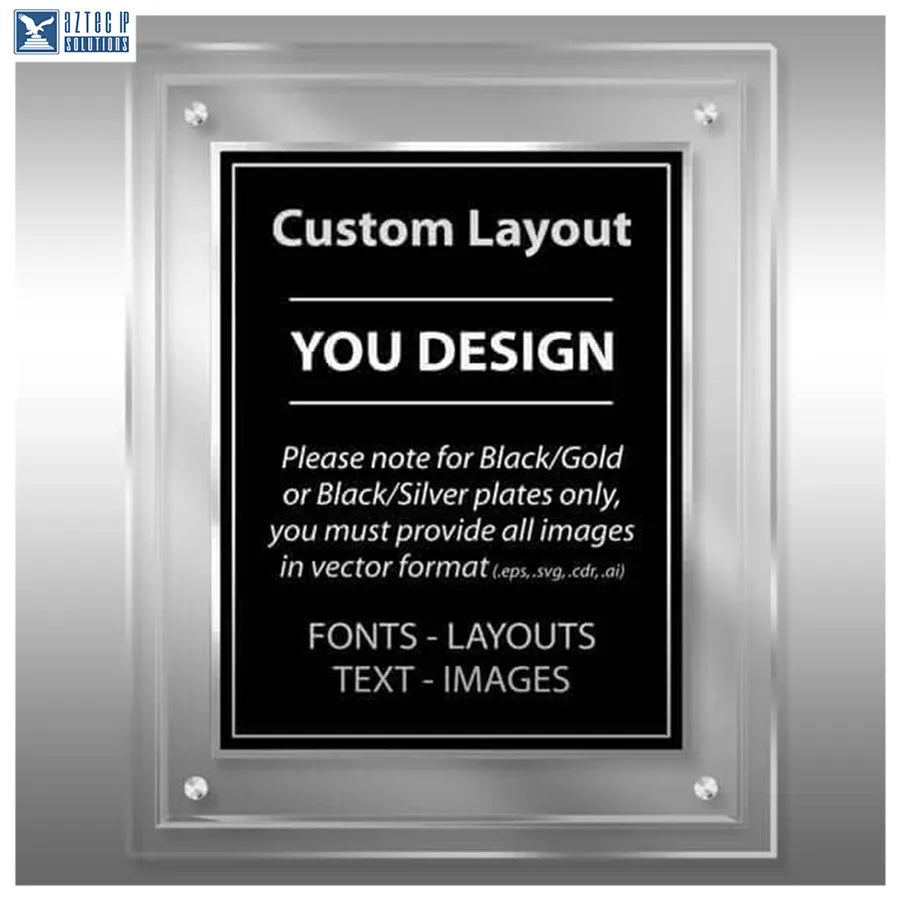 Layout 5 | Custom Layout - TransLucite® plaque