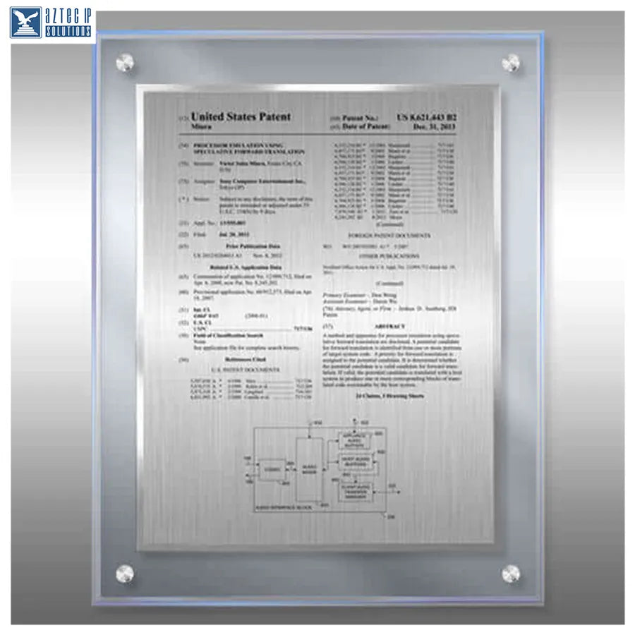 Layout 1 | Patent Front Page - floating plaque design